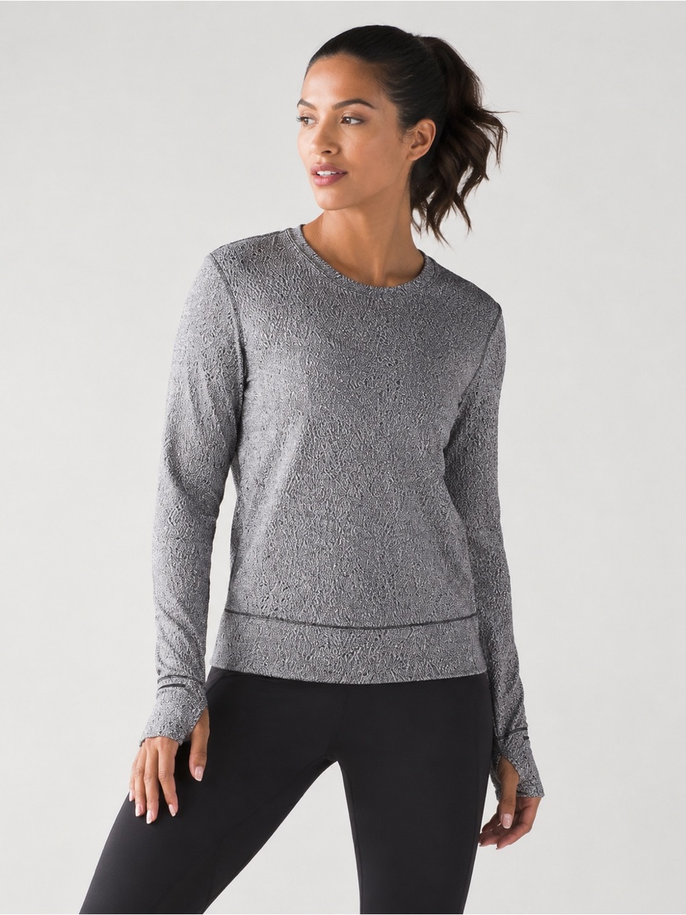 Lululemon Rush Hour Long Sleeve Activewear Top Thumbhole Pullover